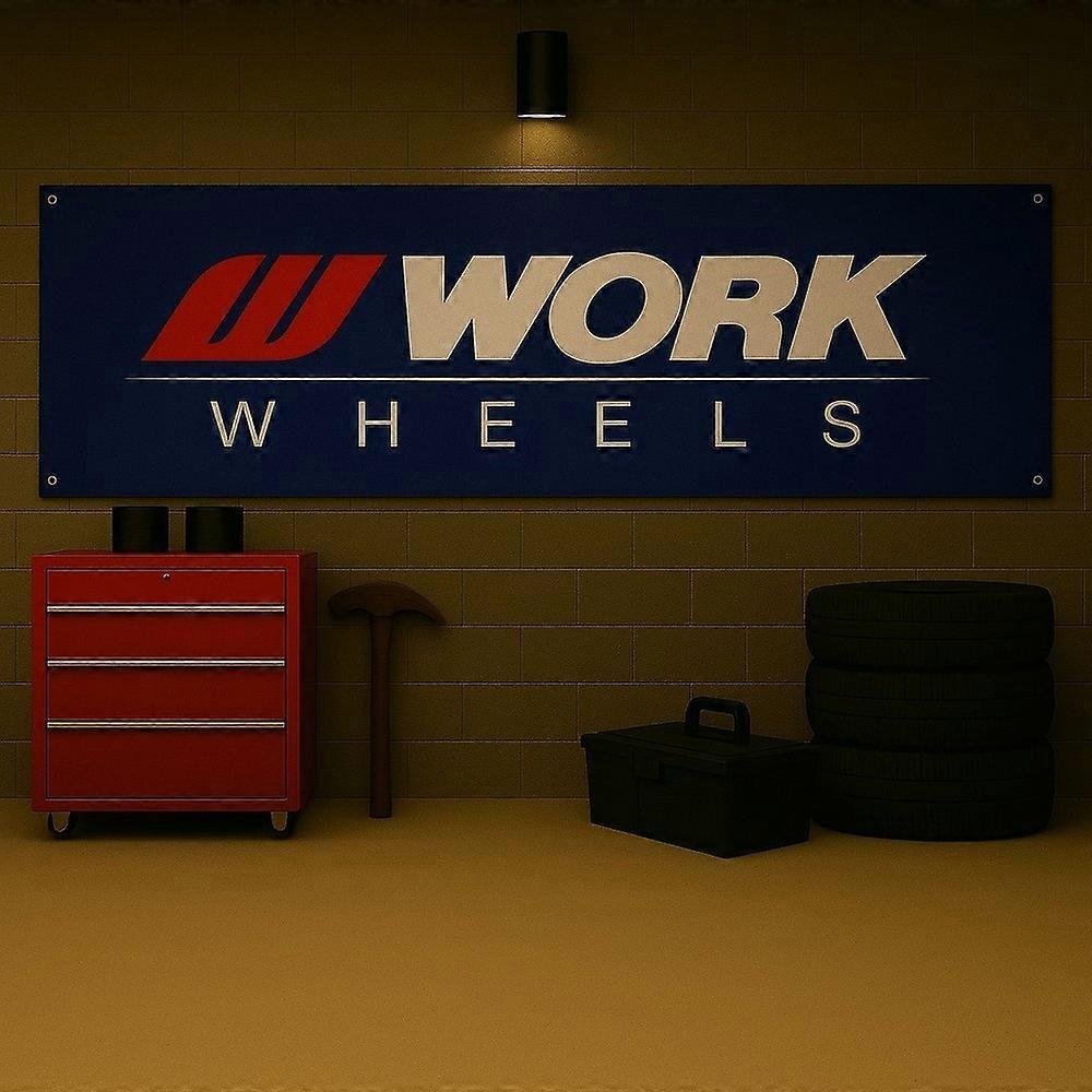 Work Wheels Rims Flag Banner Decor TYU378