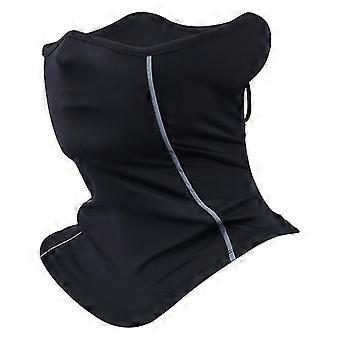 Reflectante Nigh Riding Half Face Mask Summer Ice Silk Sunscreen Cuello a prueba de polvo Collar Scarf Sports Bandana Hombres Mujeres