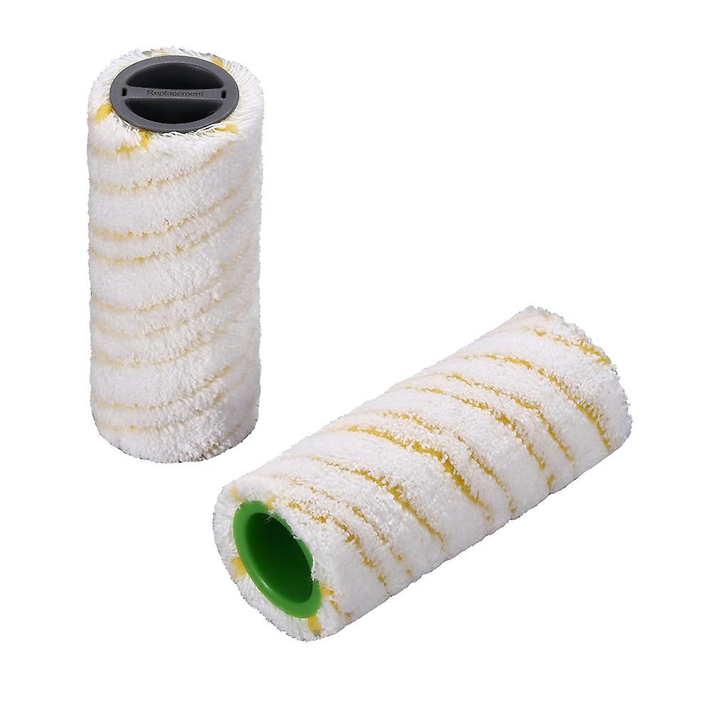 Pack De 4 Rodillos De Microfibra Para Fregona Eléctrica Karcher FC3, FC5, FC7 – Recambio Absorbente Y Lavable (2 Grises + 2 Amarillas)