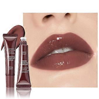 Vegan Tinted Lip Balm Dark Brown - Hydrating Moisturizing Formula with Shea Butter for Daily Use