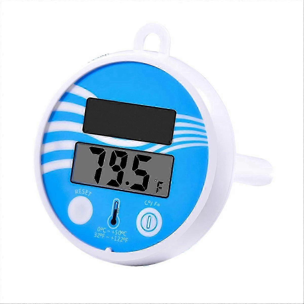 Floating Pool Thermometer Wireless - Swimming Pool Temperature Thermometer Easy Read, Solar Digital