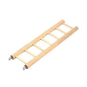 Papegaaienspeelgoed: houten ladder met zes treden, mini-klimspeelgoed voor huisdieren