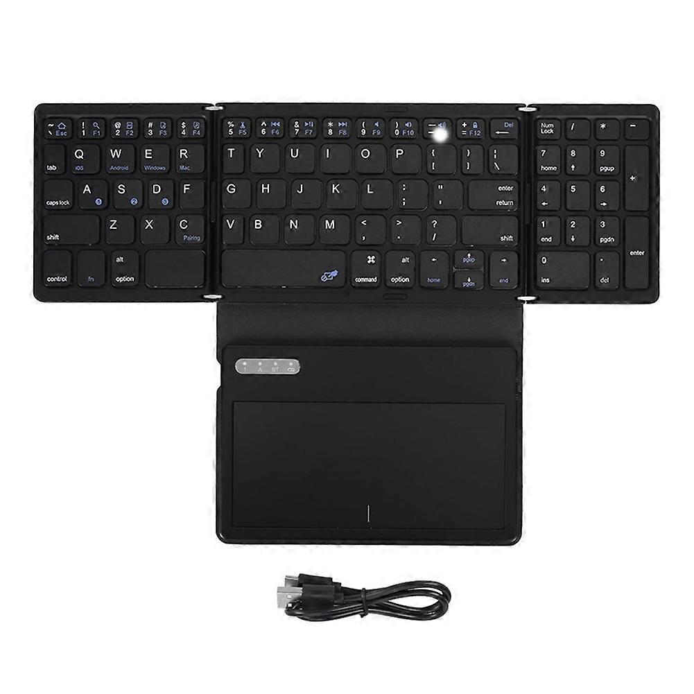 Foldable Bluetooth-Compatible Keyboard with Touchpad Wireless Folding Portable Travel compatible Android Windows