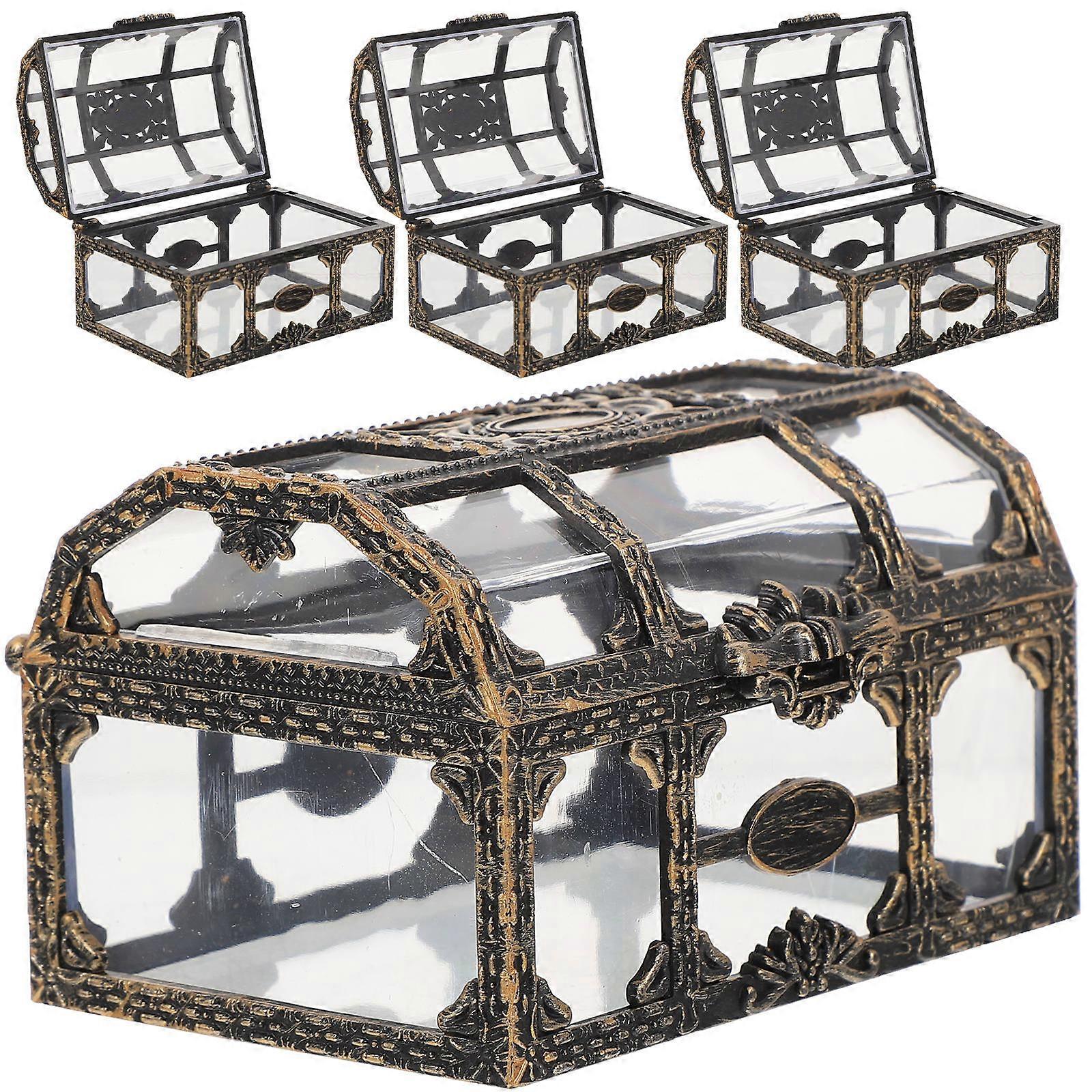 4pcs Candy Packaging Box Small Treasure Chest Sweets Box Wedding Candy Box
