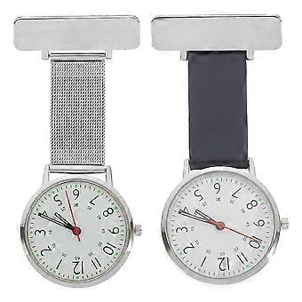 2 stuks metalen zakhorloge arts zakhorloge verpleegkundige zakhorloge draagbare verpleegster horloge