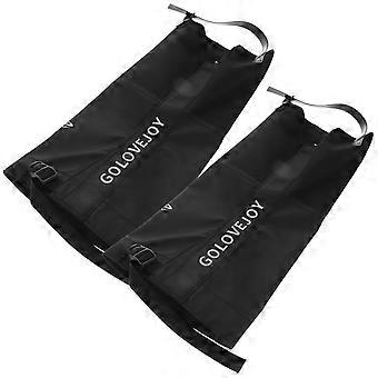 Waterproof Hiking Gaiters Lightweight Windproof Breathable Outdoor Boot Covers for Snow Camping Climbing Hunting Black