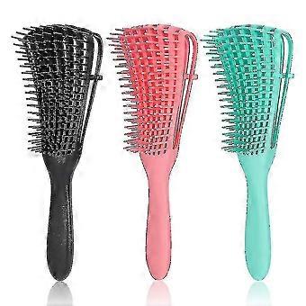 3 Pack Ontwarrende Borstel Voor Krullend Haar, afro Getextureerd 3a Tot 4c Kinky Wavy