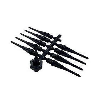 Set di 5 punte per freccette in plastica, punte morbide per freccette, punte di ricambio 2BA, punte per freccette elettroniche ad alta precisione, accessori per freccette, colore nero.