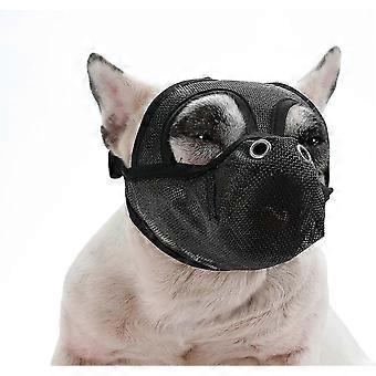 Short Snout Dog Muzzle Bulldog Muzzle, Stop Dog For Biting Barking Chewing, Adjustableshort Mouth Dog Anti-bite Anti-eating Mask Pet Supplies