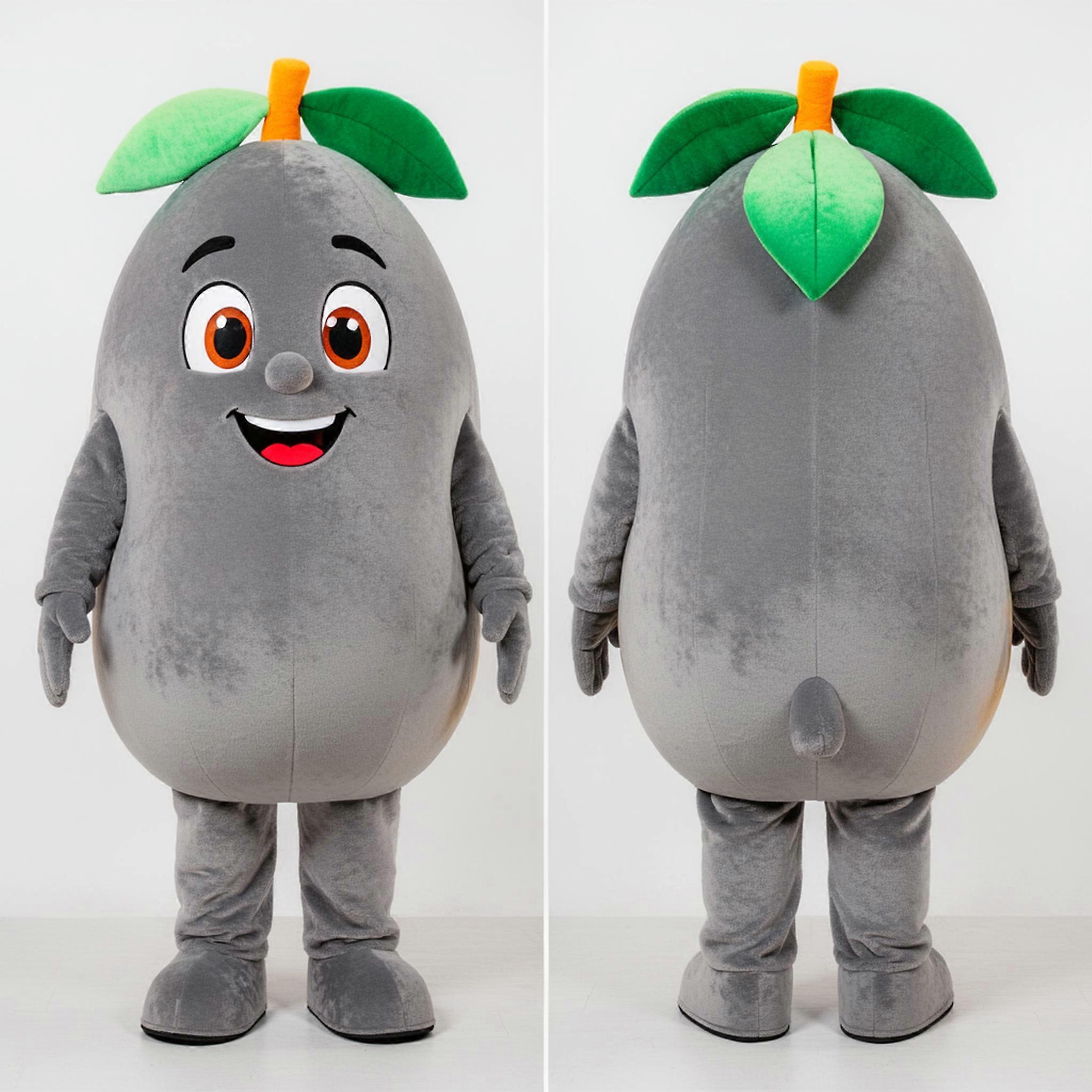 MASTICOT Soft Gray Rounded Mango Mascot