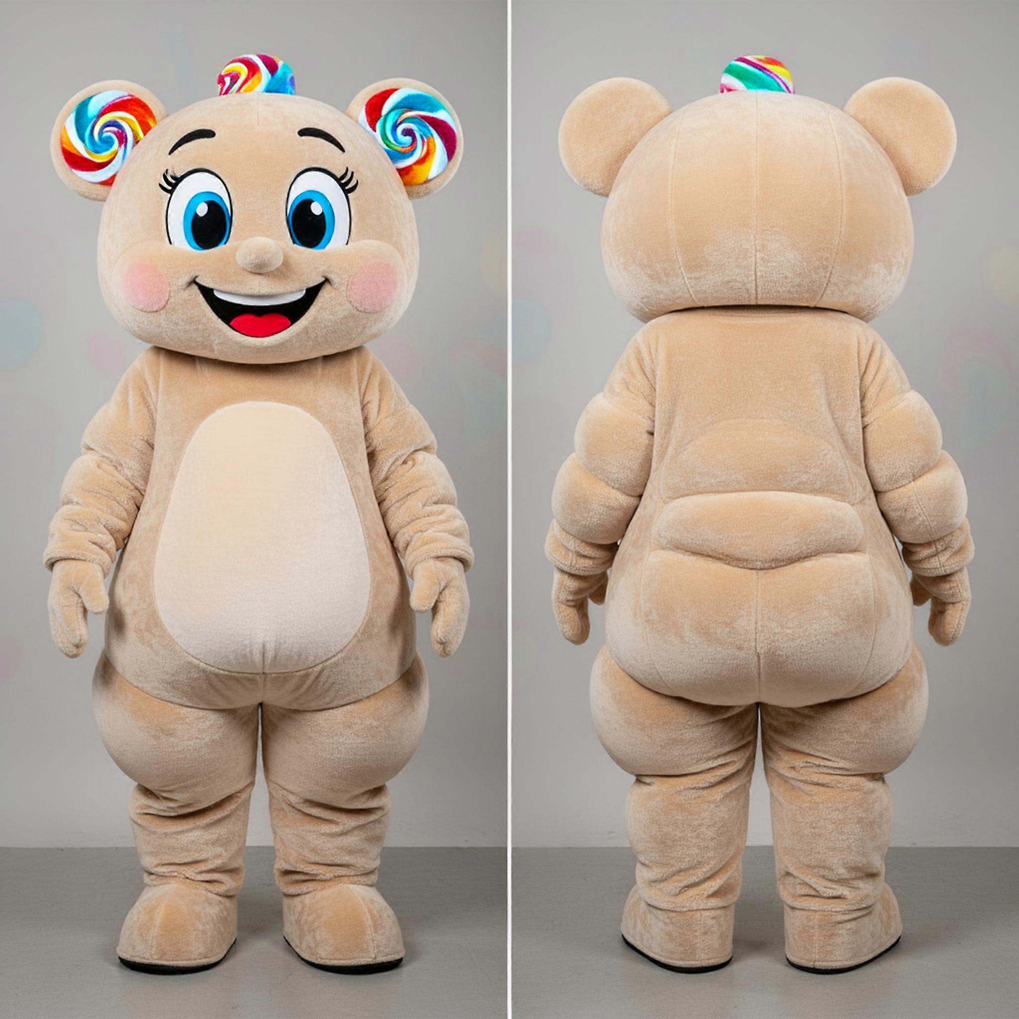 MASTICOT Beige Velvety Cartoon Candy Mascot