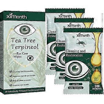 Eyelid Cleansing Wipes Eye Mite Removing Wipes Tea Tree Oil Moisturizing for Dry Eyes Cleansing Wipes Itchy Eyes
