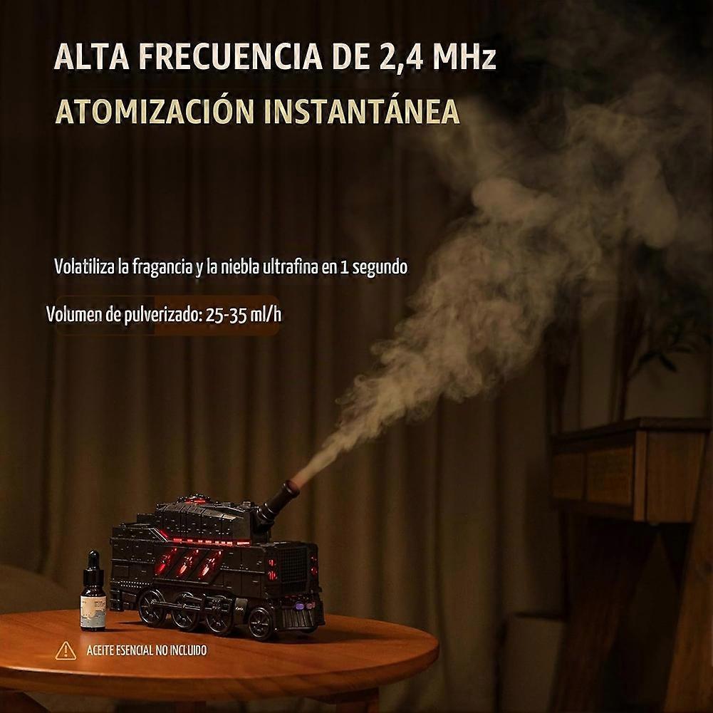 Tank Diffuser with LED Flame Effect Essential Oil Aroma Diffuser Remote Adapter Mini Aromatherapy Humidifier EU Plug B