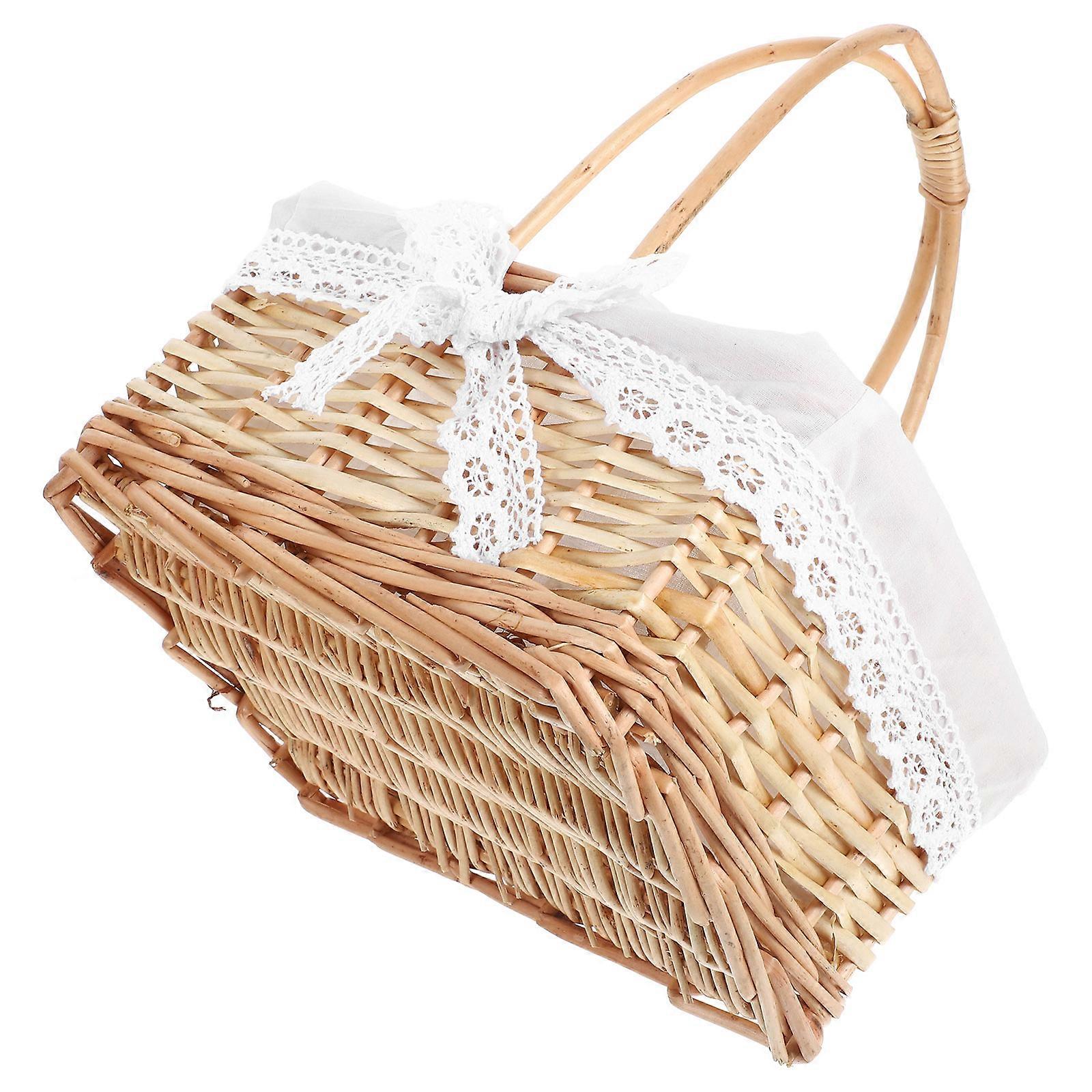 Handheld Willow Basket for Storage Egg Storage Basket