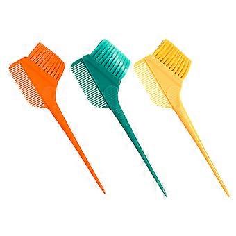 Pincel aplicador de tintura para cabelo, para uso em salão de beleza, 3 unidades em cores sortidas.