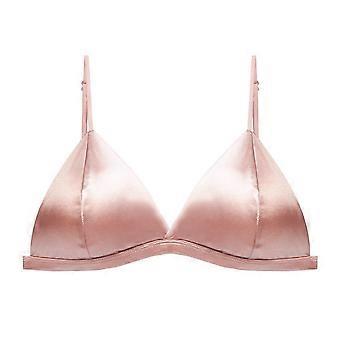 Anti Sag Breathable Tube Top Seamless Women Intimates Deep V-shape Bras Satin Bra Beauty Back Push Up Bralette