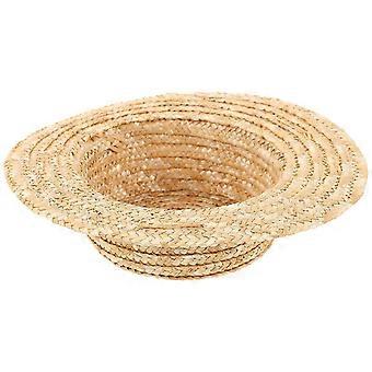 Weaving craft Hat Ornament Doll Hat Khaki 16.00X16.00X3.00cm DIY Decoration 1PcsJJ