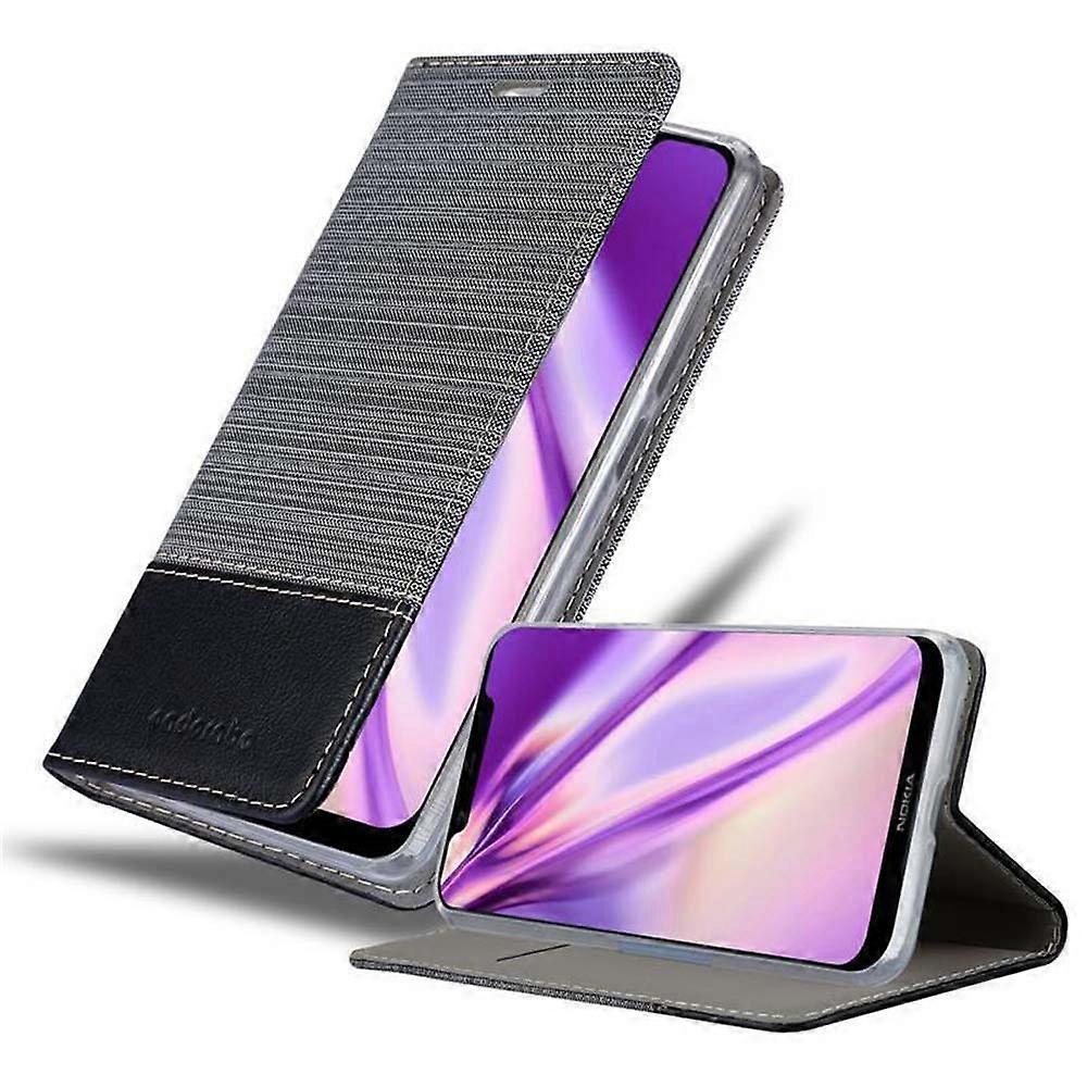 Case compatible with Nokia 7.1 PLUS / X7 - protective case in jeans look and with stand function