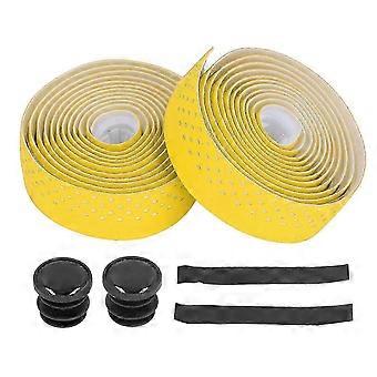 hard 2pcs Road Bike Handlebar Tapes Bike Bar Tape Anti Slip Cycling Handle Wraps for Comfortable Ride Yellow intelligence-WHBYV