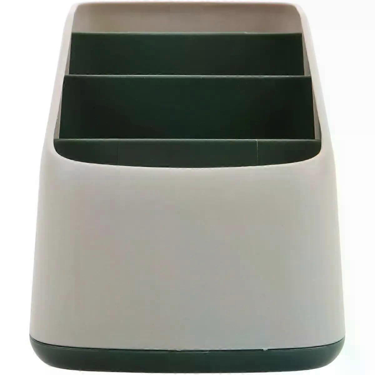TV Remote Holder Organiser Plastic Multi-grid Storage Box Green