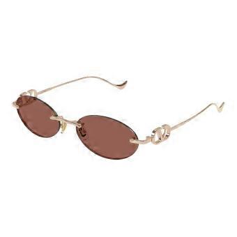Valentino VG0032S Asian Fit 006 Rimless Gold Women Oval Sunglasses UV2 Original