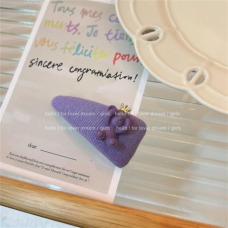 חדש סגול Changchun פרח כחול סיכת ראש, מתוק ויפה ילדה סגנון ליו קליפ, צד קליפ כיסוי ראש