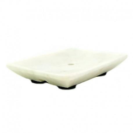 Marble soap dish with drain hole 10 X 7.5 cm from Klockargårdens