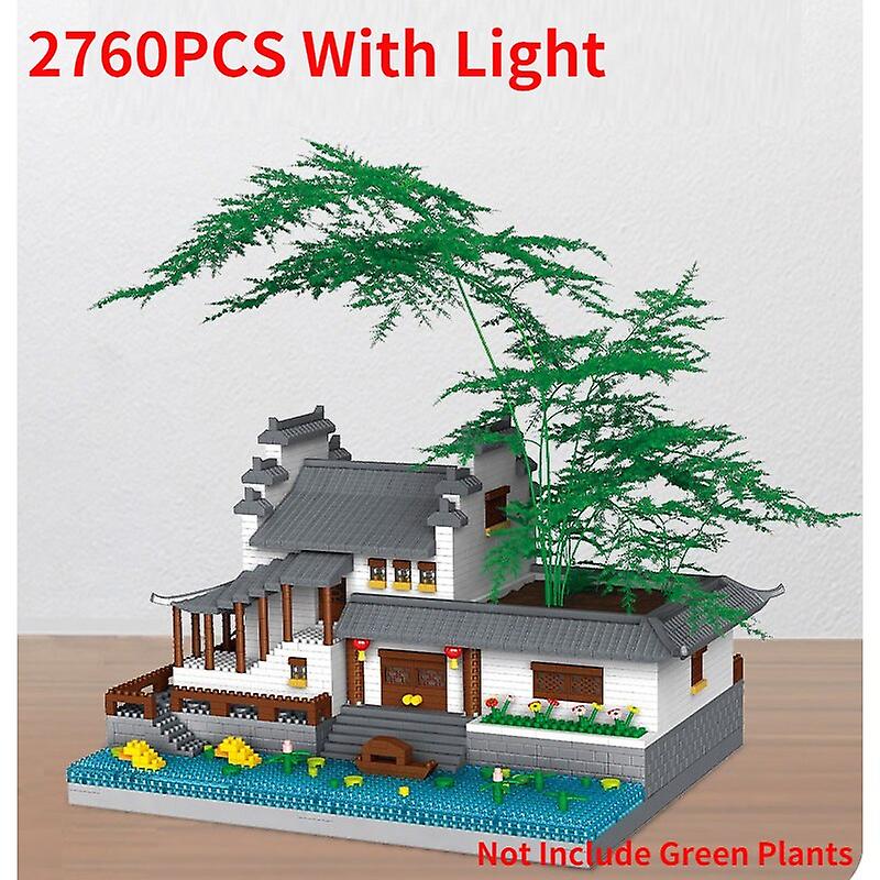 5186Pcs العمارة الصينية الصغيرة بناء كتل برج ويست ليك الأشجار دي الماس الطوب مع لعبة خفيفة للأطفال الكبار الهدايا