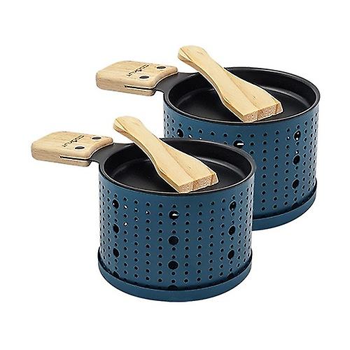 2 dark blue candle raclettes 2 units
