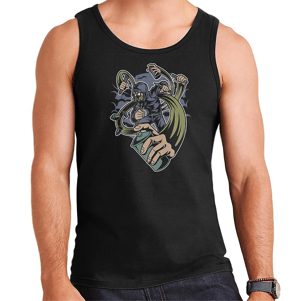 Konstnär med Gasmask mäns väst