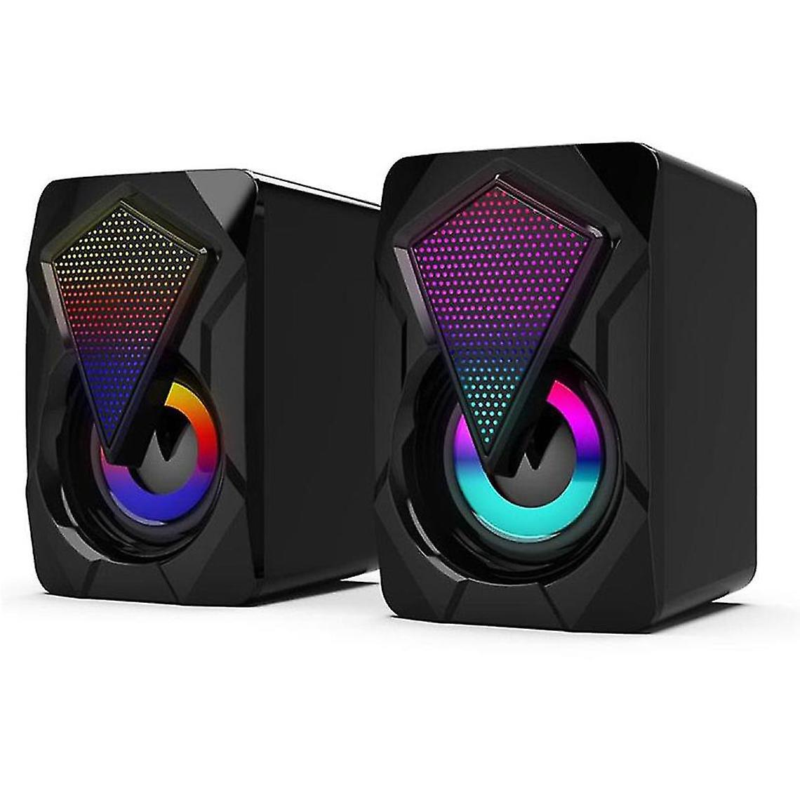 Usb Wired Speakers, Bass Stereo Subwoofer, Laptop Led Light