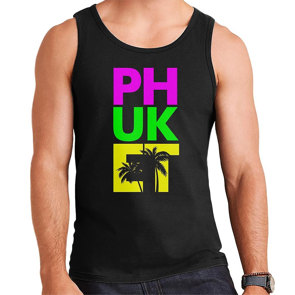 Phuket Retro Colour Text Men's Vest