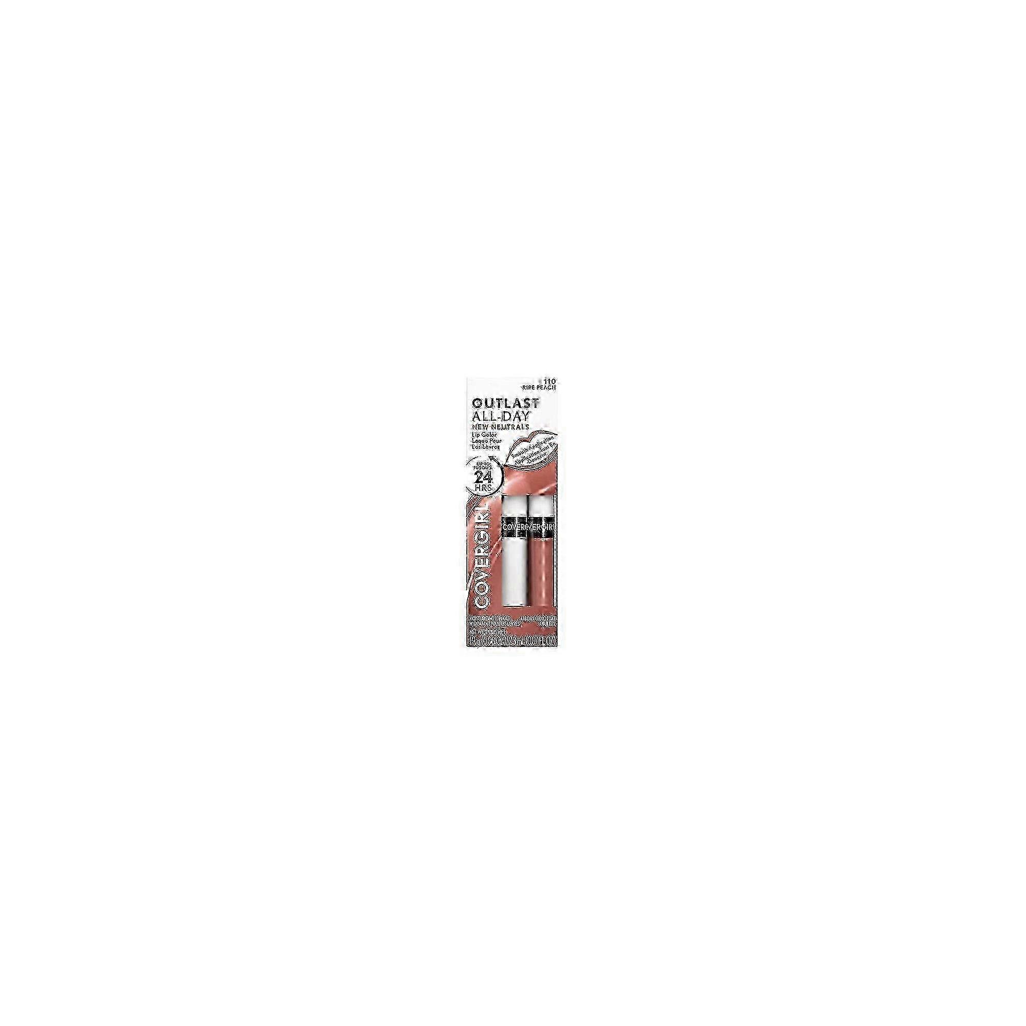 Covergirl Outlast All Day Lip Color With Top Coat Lipgloss, Ripe Peach, 0.07 Oz