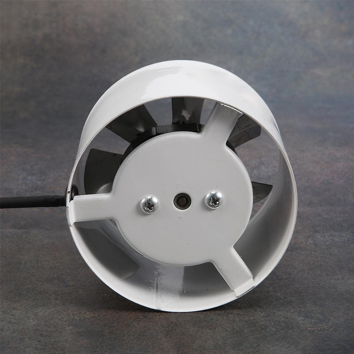 220V Inline Duct Fan Booster Auspuffgebläse Luftkühlung Vent Weiß - 4 Zoll