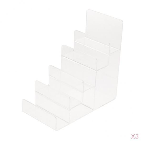 3x Small Commodity Ladder Step Rack Display Shelf,3-Tier/4-Tier/5-Tier 5Tier