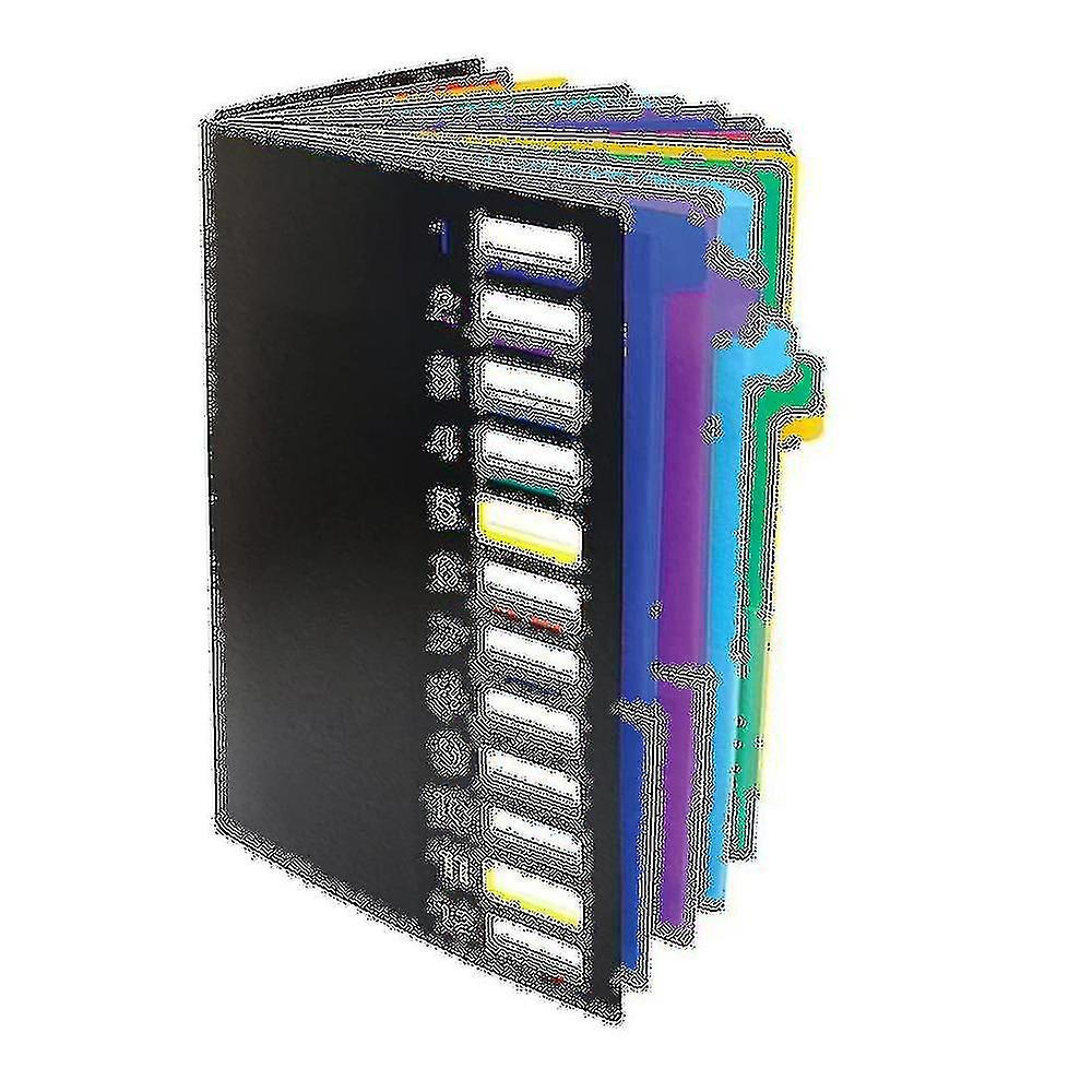24 Clear Pocket Expanding File Folder 12 Colored Tabs,holds 300 Sheets, File Organizer,numbered Ind