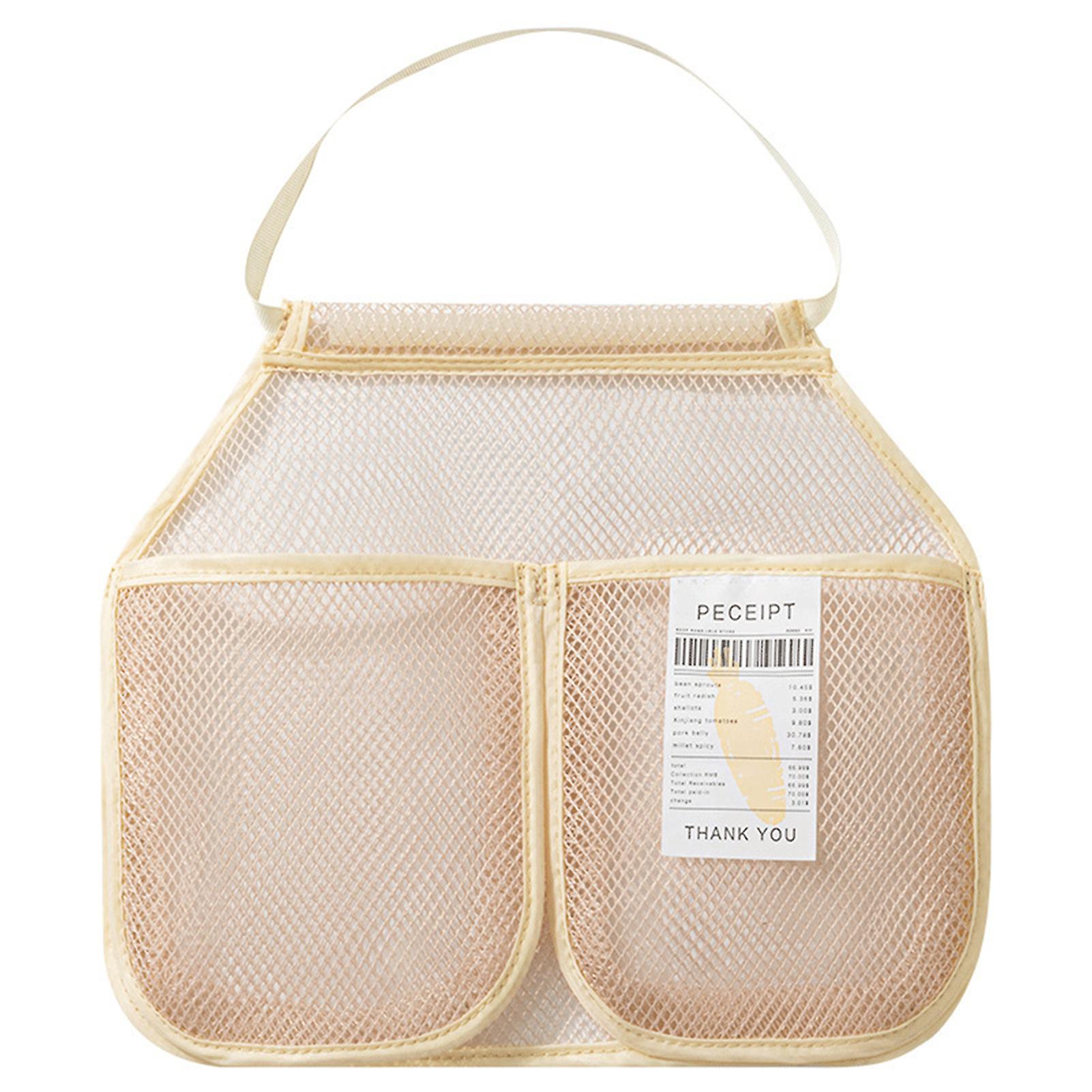 Hanging Reusable Storage Mesh Bag Pulling Resistance Washable Wall Mount Fruit Bag For Garlics Potatoes Onions Or Garbage