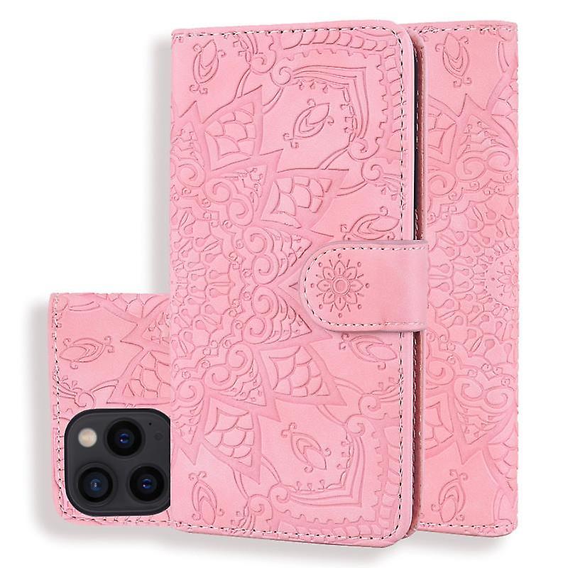 Wallet Case For iPhone 14PLUS 6.7 inch Premium PU Leather Flip Cover Mandala