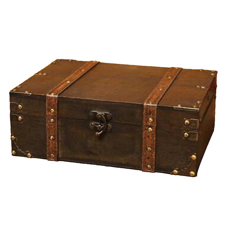 Storage Organizer Visual Interest Large Capacity Wooden Treasure Keepsake Box for Home Decor