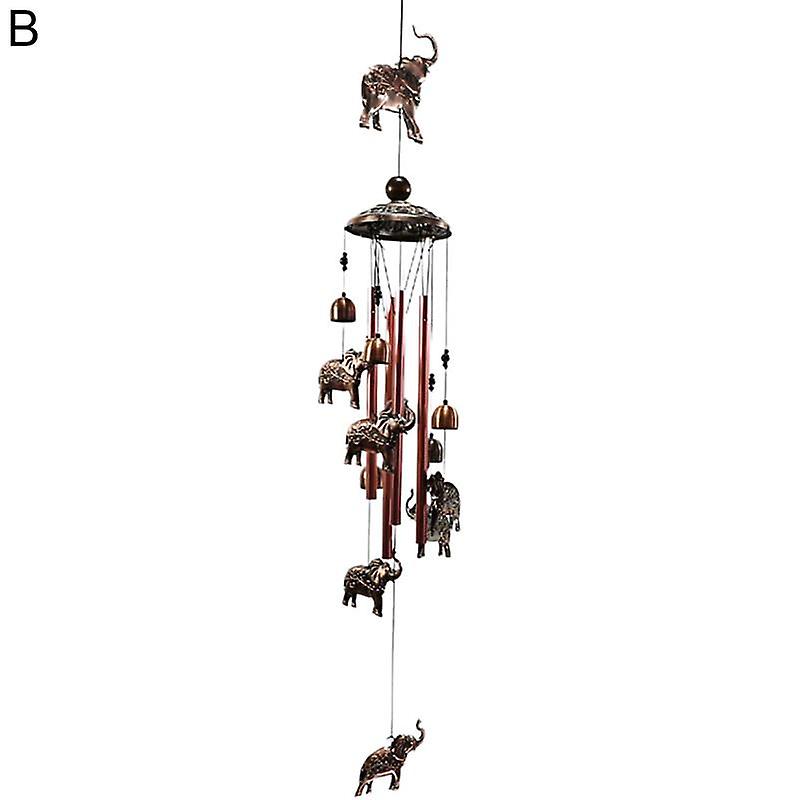 Wind Chimes Exquisite Rustproof Metal Bird Elephant Shaped Wind Bells for Home Decor