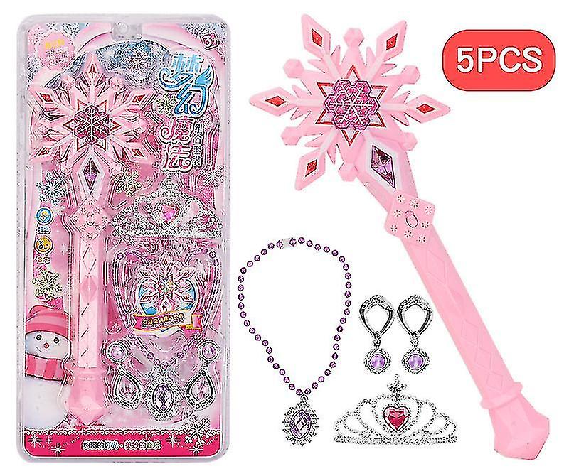 Light Up Frozen Snowflake Wand Magic Toy For Kids