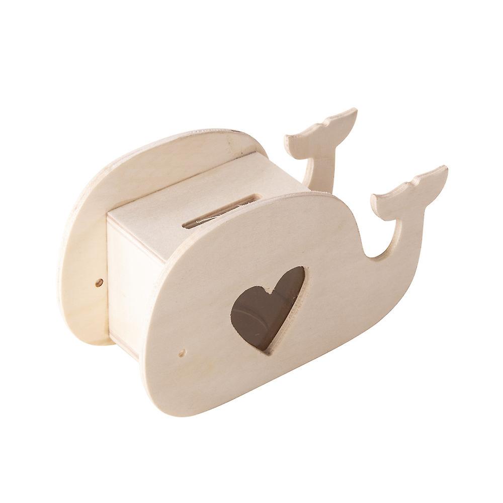 Whale wooden piggy bank to customize