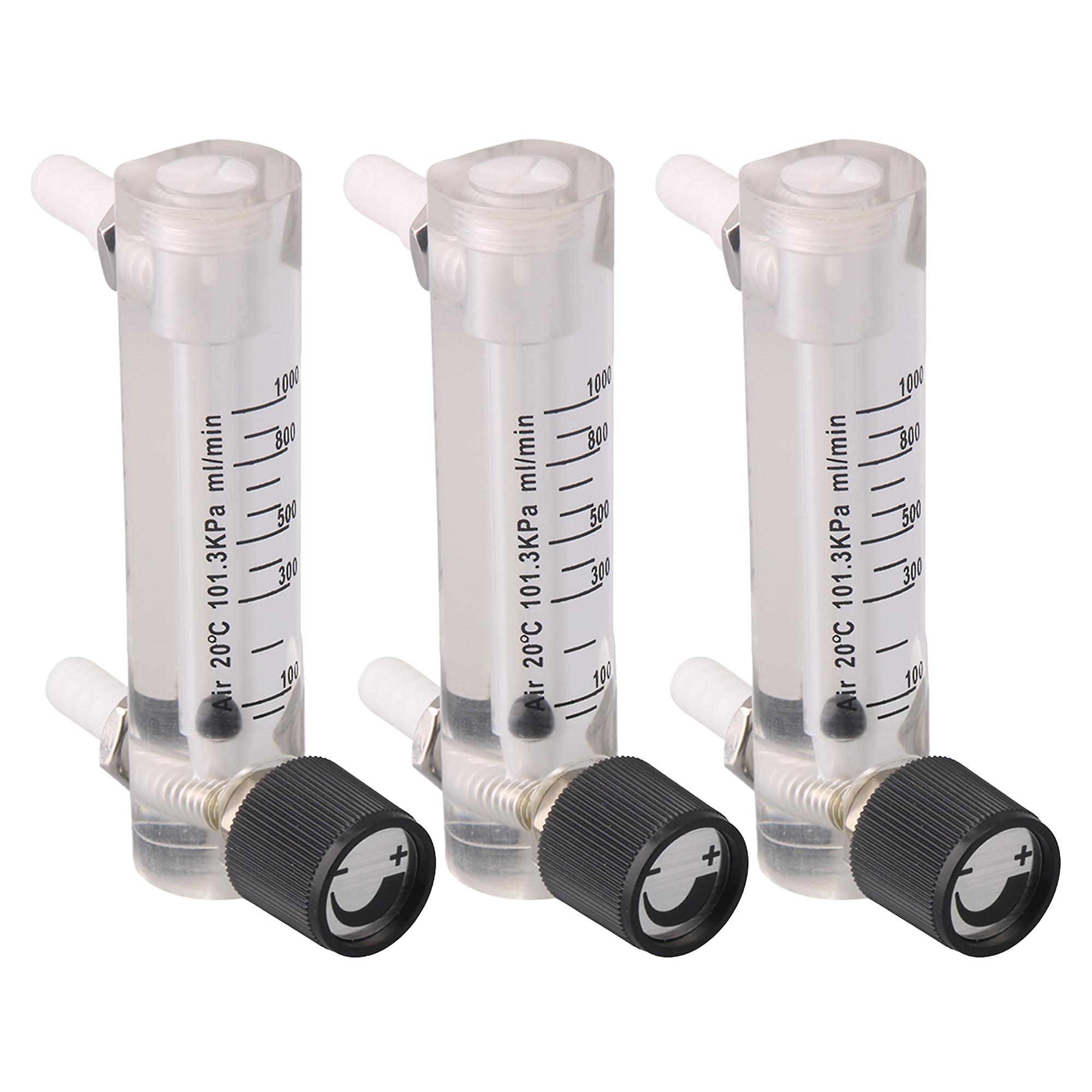 3pcs 100-1000ml/min LZM-6 Air Flow Meter for Detecting Air Oxygen Tool