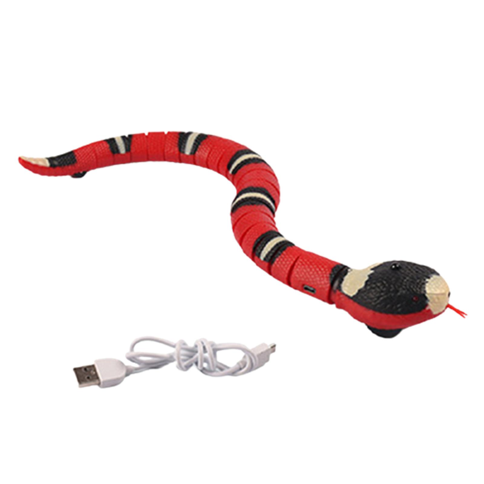 Electric Animal Toy Simulation Snake USB Rechargeable Smart Sensor Obstacle Avoidance Kids Trick