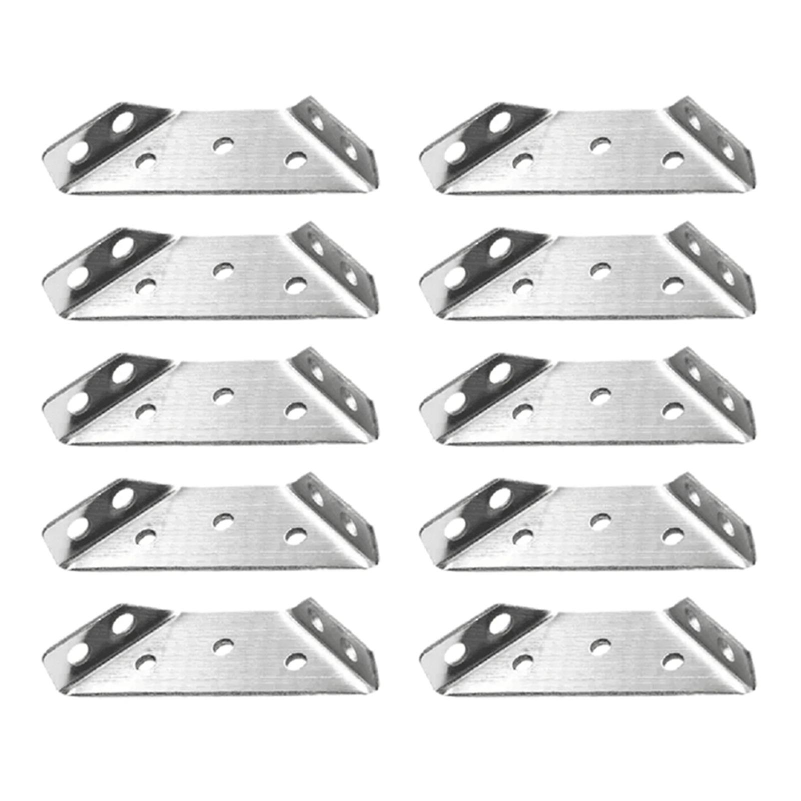 10/20 Sets Three-Sided Cabinet Corner Coded Brace Durable Rust-Proof Shelf Support Connector for Drawers