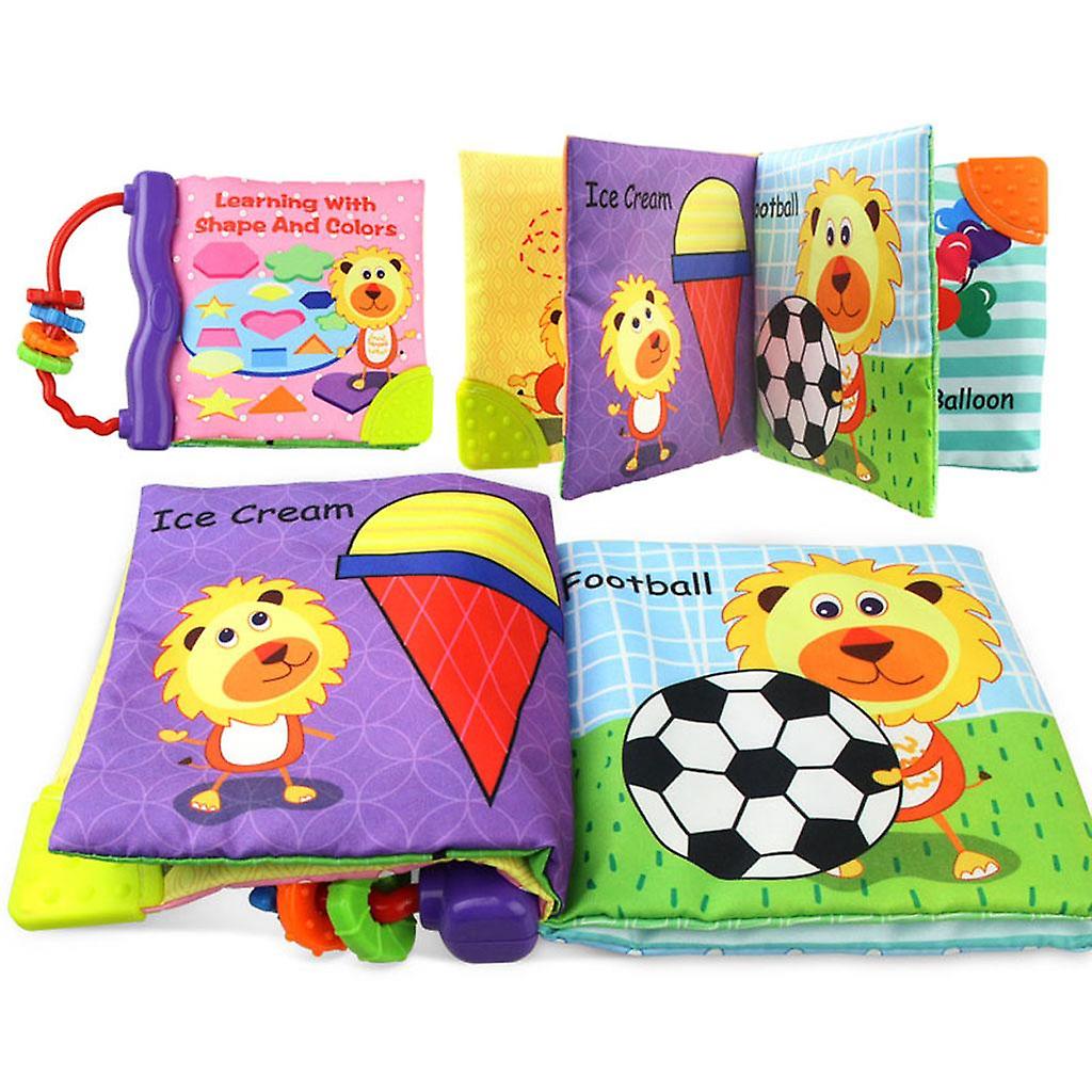 Toddler Developmental 4 Pages Cloth Book Color Shape Cognize Toys Shape