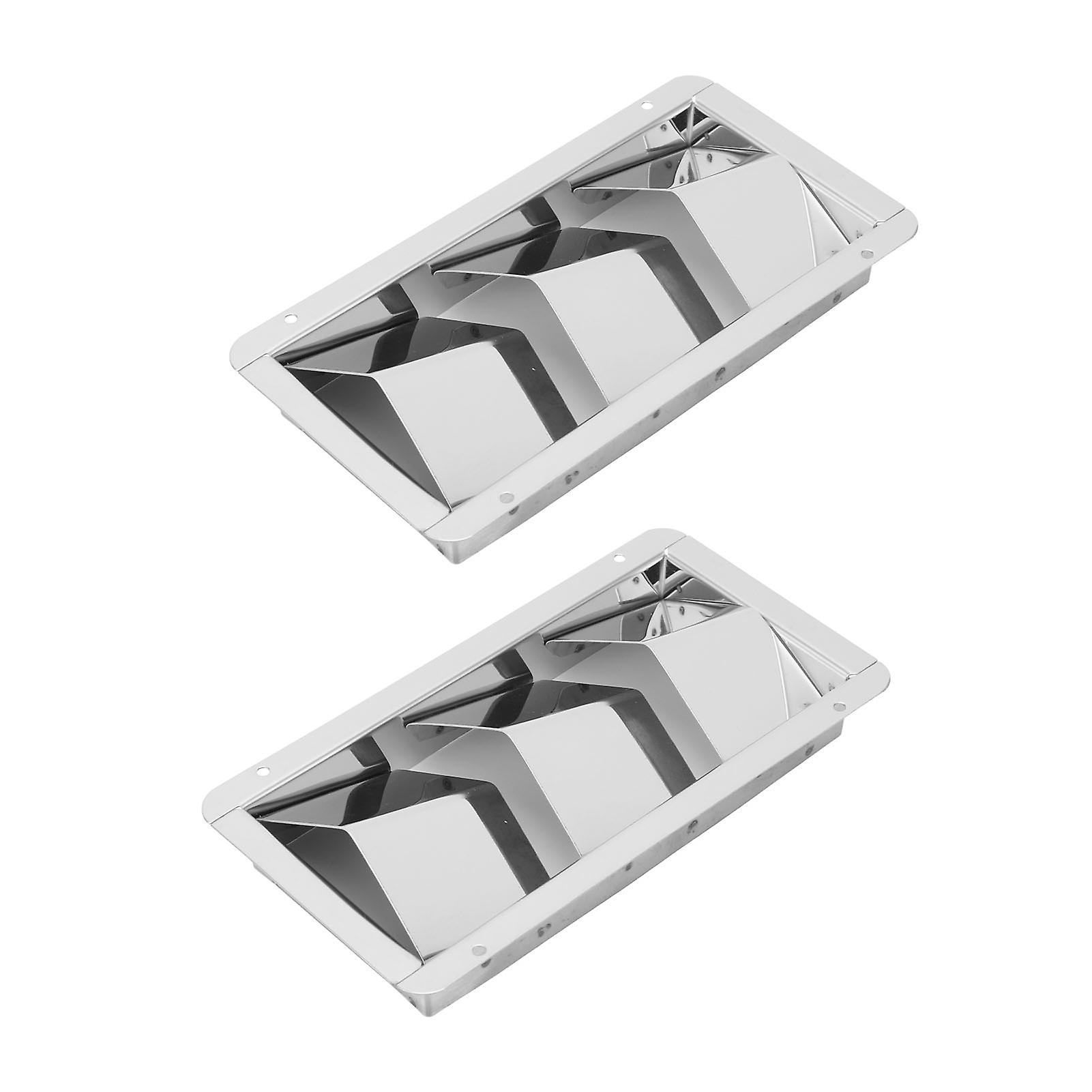 Ζεύγος Marine Air Vent Cover 3 Slots 210x110mm Ορθογώνιο Περσίδα 304 Ανοξείδωτο Ατσάλι Universal για σκάφη