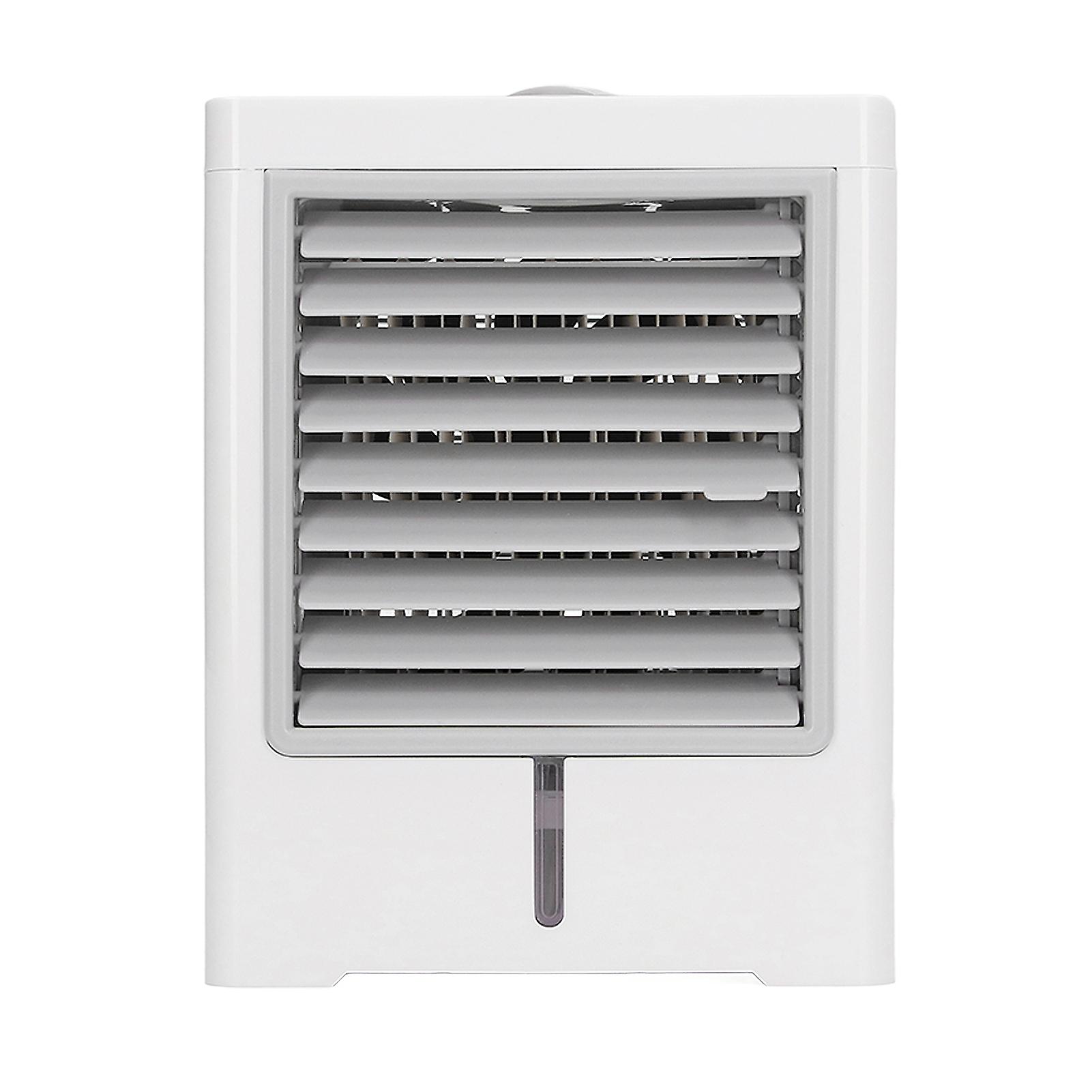 Evaporative Air Cooler Portable Space Air Conditioner Humidifier USB Desk Misting Cooling Fan for Office White