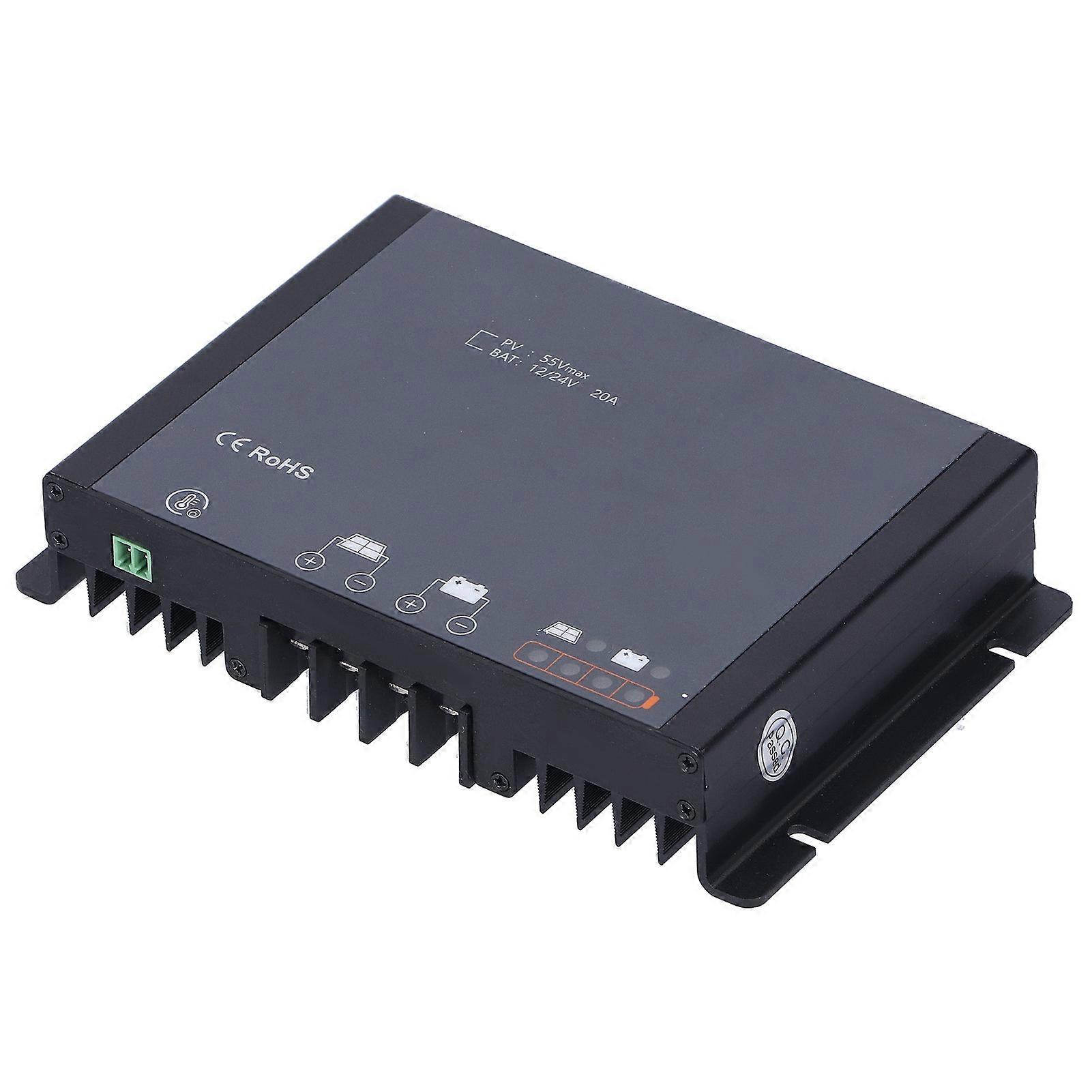 Solar Controller MPPT Regulator Auto Tracking Focus Vanntett med Bluetooth 20A DC12 / 24V