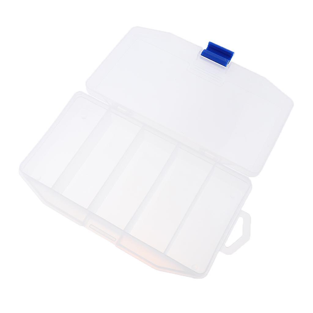 Fishing Gear Box Accessories Tackle Buckle Cases with 5 Fixed Compartments